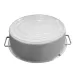 Ovalen wasteil 45 cm grijs